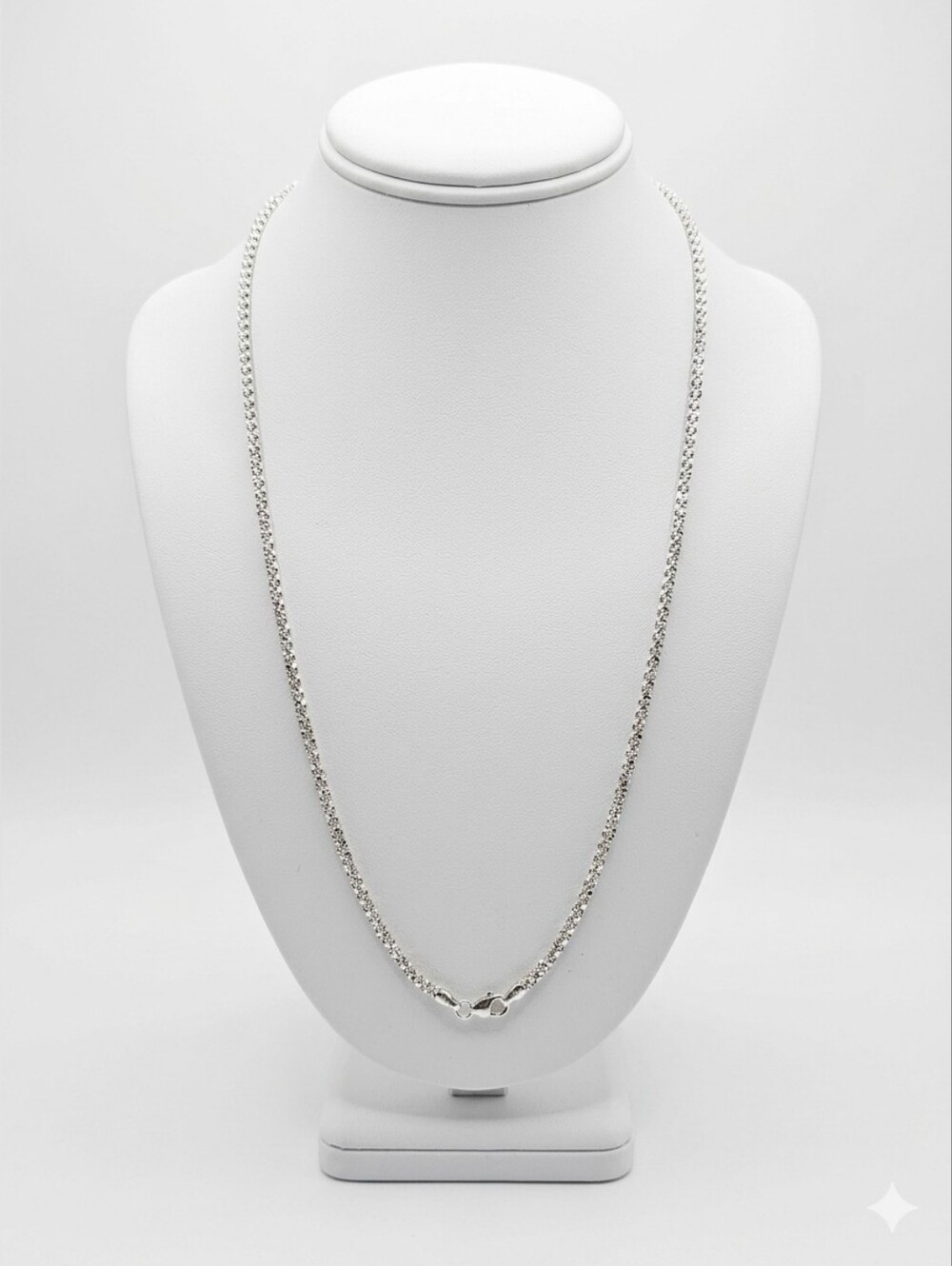 925 sterling silver crystal roc necklace. [22"]